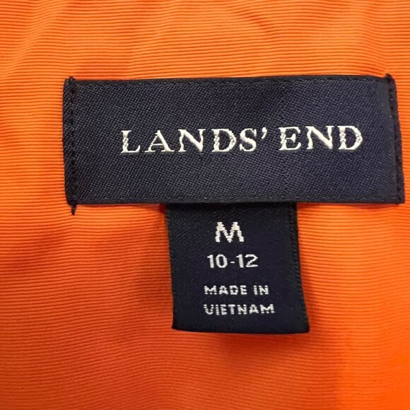 Lands' End Flare Orange Hooded Field Utility Hiking Jacket Size Medium - Picture 7 of 7